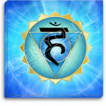 Leinwandbild Hals-Chakra - Abstrakt