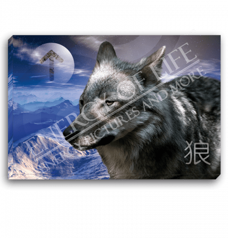 Leinwandbild Krafttier Wolf