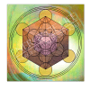 Untersetzer und Heilschablone Würfel des Metatron - Zellgesundheit