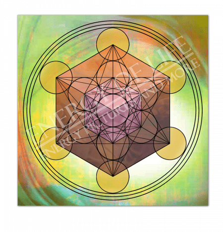 Heilschablone Würfel des Metatron – Zellgesundheit Untersetzer und Heilschablone Würfel des Metatron - Zellgesundheit