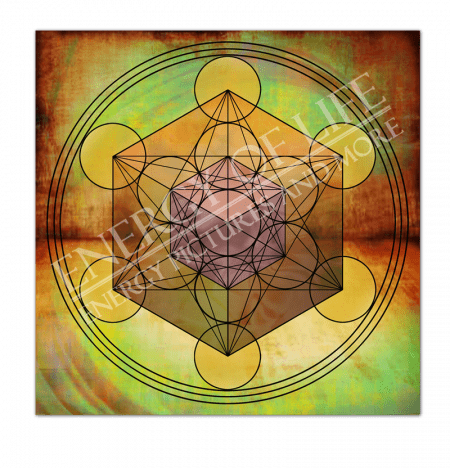 Heilschablone Würfel des Metatron – Innere Weite Untersetzer und Heilschablone Würfel des Metatron - Innere Weite