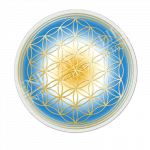 Untersetzer Blume des Lebens Klarheit - rund - groß