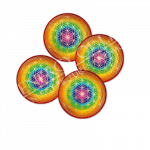 Untersetzer Blume des Lebens - Chakren-Ausgleich - rund - klein