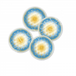 Untersetzer Blume des Lebens Klarheit - rund - klein